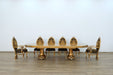 European Furniture - Emperador Side Chair Set of 2 in Black and Gold - 42034-SC - GreatFurnitureDeal