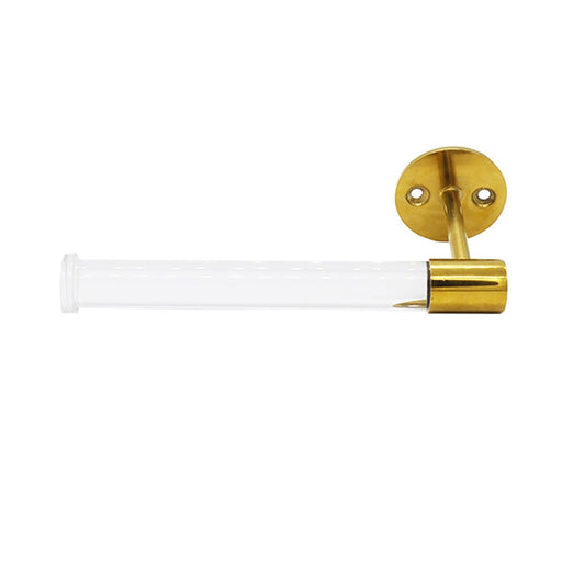 Worlds Away - Duffy Toilet Paper Holder In Acrylic And Brass - DUFFY BR - GreatFurnitureDeal