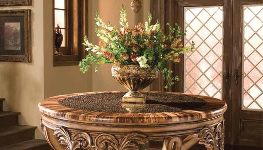 Benetti's Italia - Dynasty Foyer Table in Light Walnut, Solid hardwood - DYNASTY-FT - GreatFurnitureDeal