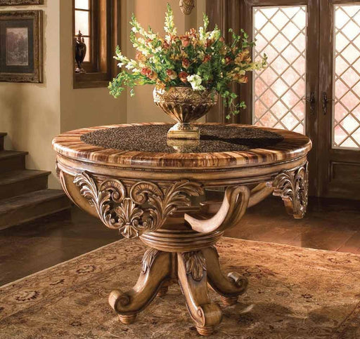 Benetti's Italia - Dynasty Foyer Table in Light Walnut, Solid hardwood - DYNASTY-FT