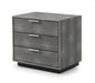VIG Furniture - Modrest Dynasty Modern Shagreen Three Drawer Nightstand - VGVCN2108-3-GRY-NS - GreatFurnitureDeal