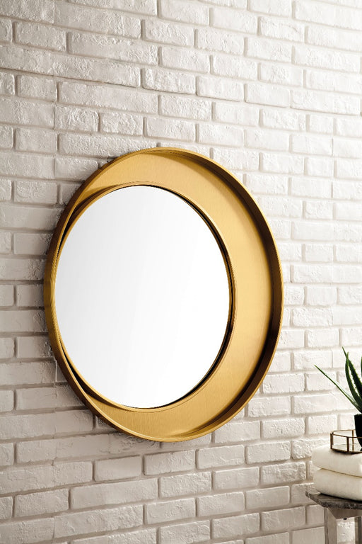 James Martin Furniture - Luna 35.5" Mirror, Radiant Gold - 919-M35.5-RG - GreatFurnitureDeal