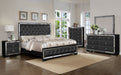 GFD Home - Madison 5pc Full Upholstery Bedroom Made with Wood in Black - GreatFurnitureDeal