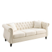 GFD Home -[Video] 3+1 Combination of Chesterfield sofa and chair, Beige Velvet, two pillows for living room, bedroom, office, apartment. - GreatFurnitureDeal