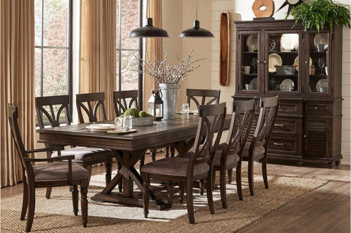 Homelegance - Cardano 9 Piece Dining Room Set in Driftwood Charcoal - 1689-96-9SET - GreatFurnitureDeal
