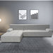 GFD Home - Sectional Sofa Light Grey - GreatFurnitureDeal