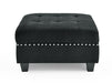 GFD Home - U shape Modular Sectional Sofa，DIY Combination，includes Seven Single Chair， Four Corner and One Ottoman，Black Velvet. - GreatFurnitureDeal