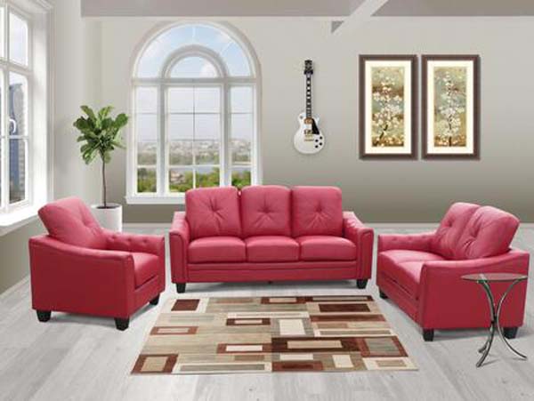 Myco Furniture - Walden Sofa in Red - 7606-RD-S