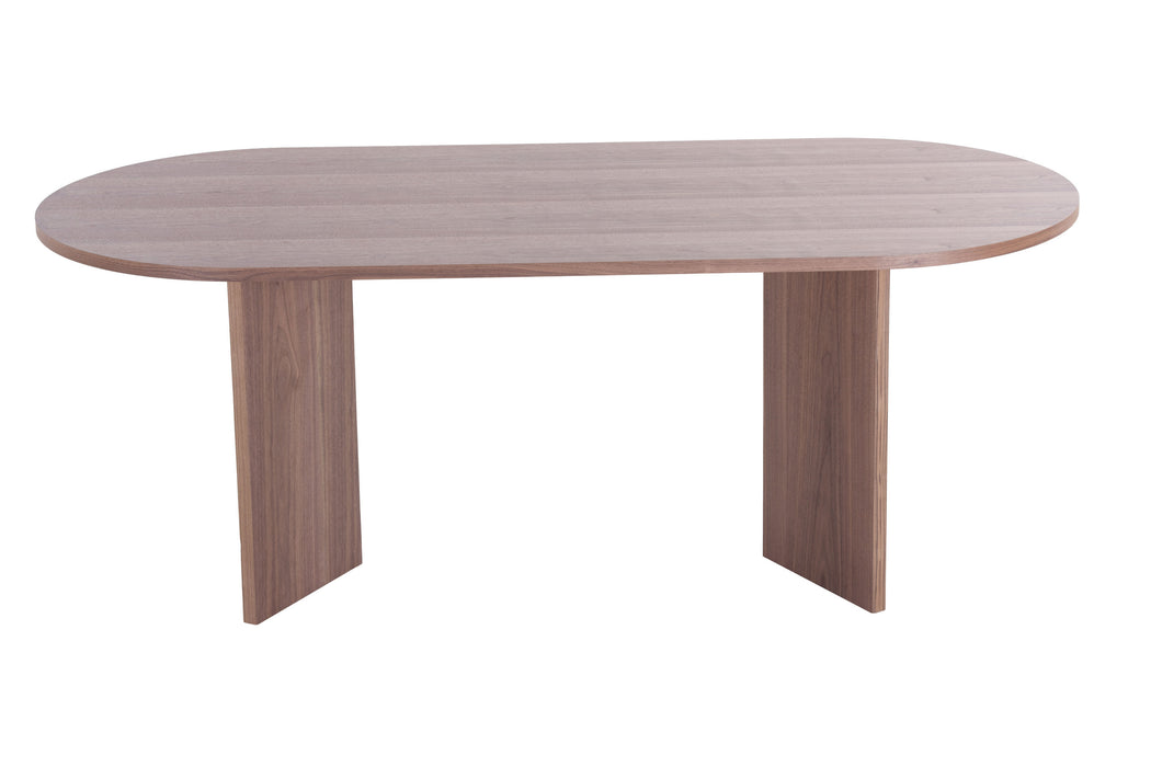 GFD Home - Wood Dining Table Kitchen Table Small Space Dining Table walnut desk top - GreatFurnitureDeal