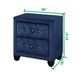 GFD Home - Kendall King 6 Pc Tufted Upholstery Vanity Bedroom Set Made With Wood In Blue - GreatFurnitureDeal