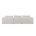 GFD Home - Modular Sectional Living Room Sofa Set, Modern Minimalist Style Couch with Ottoman and Reversible Chaise, L-Shape, White - GreatFurnitureDeal
