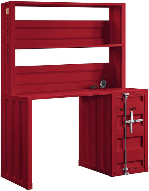 Acme Furniture - Cargo Desk & Hutch in Red - 37917 - GreatFurnitureDeal