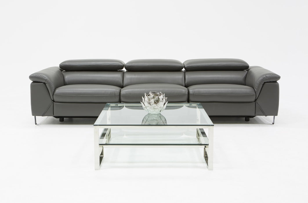 VIG Furniture - Divani Casa Maine Modern Grey Eco-Leather Sofa w- Electric Recliners - VGKNE9104-ECO-DK-GRY - GreatFurnitureDeal