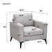 GFD Home -[VIDEO provided] [New]Modern 3-Piece Sofa Sets with Sturdy Metal Legs,Chenille Upholstered Couches Sets Including 3-Seat Sofa, Loveseat and Single Chair for Living Room Furniture Set (1+2+3 Seat) - GreatFurnitureDeal