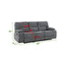 GFD Home - Ohio Manual Recliner 3Pc Living Room Set Made With Chenille Upholstery in Gray - GreatFurnitureDeal