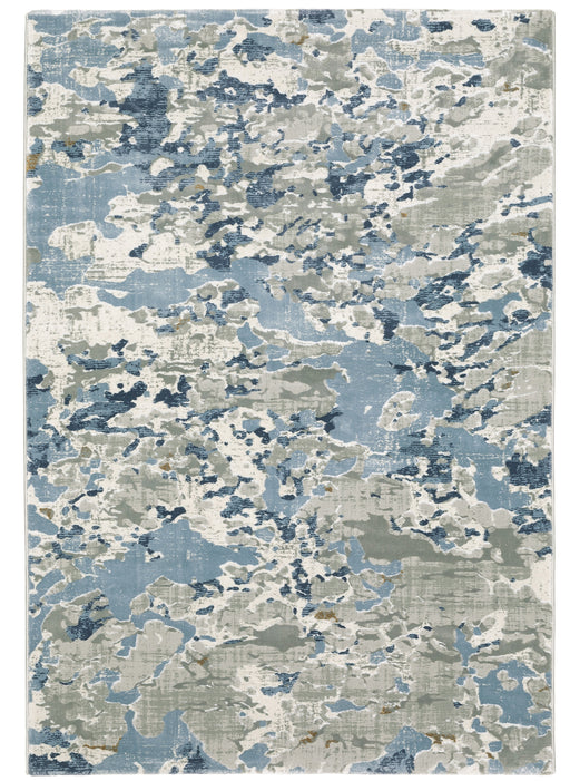 Oriental Weavers - Easton Grey/ Blue Area Rug - 3317E - GreatFurnitureDeal