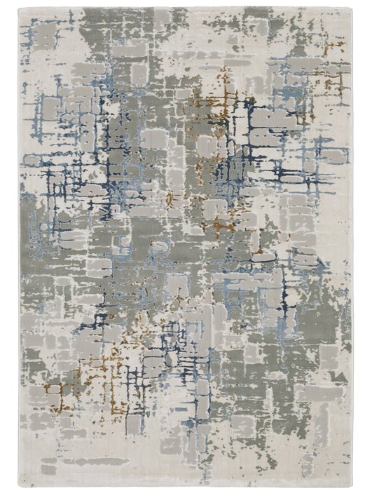Oriental Weavers - Easton Ivory/ Blue Area Rug - 8111X - GreatFurnitureDeal