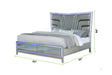 GFD Home - Luxury Queen Bed Silver - GreatFurnitureDeal