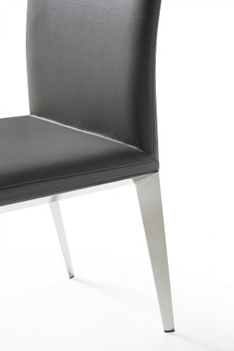 GFD Home - Modrest Taryn Modern Dark Grey Dining Chair (Set of 2) - GreatFurnitureDeal