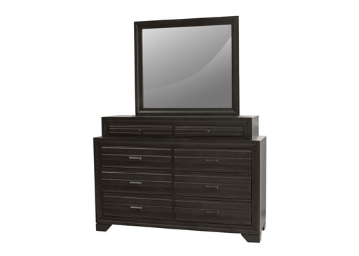 Myco Furniture - Eddison Dresser with Mirror in Gray Finish - ED530-DR-M - GreatFurnitureDeal