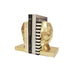 Worlds Away - Pair Of Profile Bookends In Gold Leaf - EDMUND G - GreatFurnitureDeal