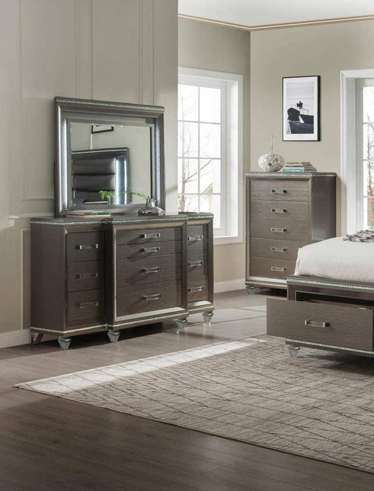Acme Furniture - Sadie Dresser with Mirror in Dark Champagne - 27945-44 - GreatFurnitureDeal