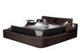 GFD Home - Zoya Smart Multifunctional King Size Bed Made with Wood in Brown - GreatFurnitureDeal