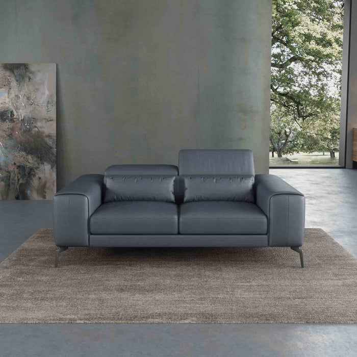 European Furniture - Cavour 2 Piece Living Room Set in Smokey Gray - 12550-2SET - GreatFurnitureDeal