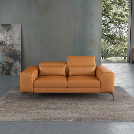 European Furniture - Cavour Loveseat in Cognac - 12551-L - GreatFurnitureDeal