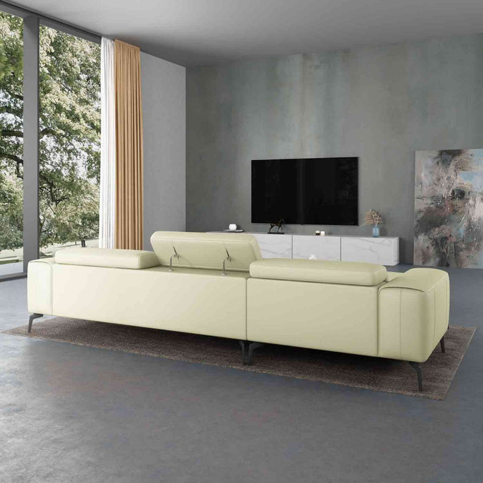 European Furniture - Cavour Left Hand Facing Sectional In off White - 12557L-3LHF