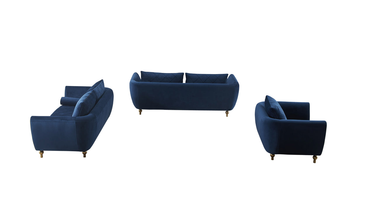 European Furniture - Sipario Vita Loveseat in Blue - 22560-L