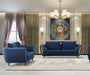 European Furniture - Sipario Vita Loveseat in Blue - 22560-L - GreatFurnitureDeal