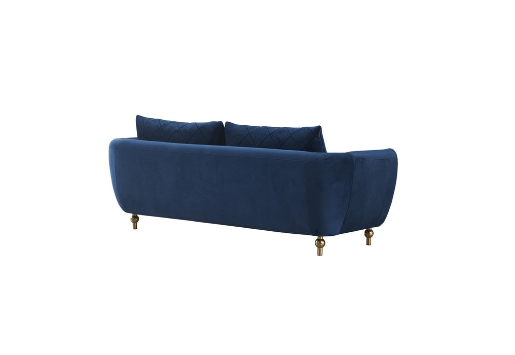 European Furniture - Sipario Vita Sofa in Blue - 22560-S
