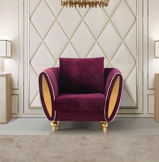 European Furniture - Sipario Vita 3 Piece Living Room Set in Purple - 22561-SET3 - GreatFurnitureDeal