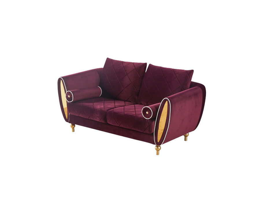 European Furniture - Sipario Vita 2 Piece Living Room Set in Purple - 22561-SET2