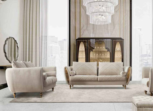 European Furniture - Sipario Vita 2 Piece Living Room Set in Beige - 22562-SET2 - GreatFurnitureDeal