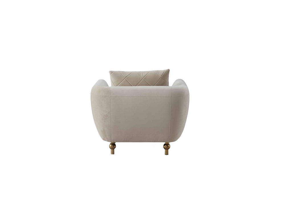European Furniture - Sipario Vita 3 Piece Living Room Set in Beige - 22562-SET3 - GreatFurnitureDeal