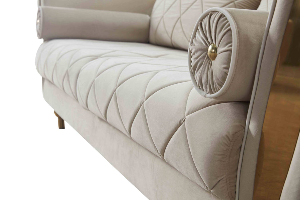 European Furniture - Sipario Vita Loveseat in Beige - 22562-L