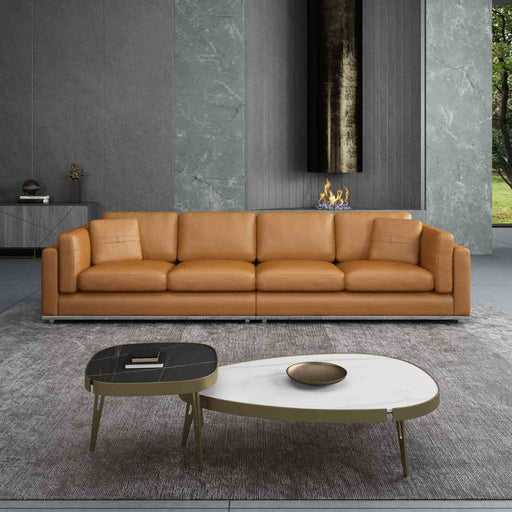 European Furniture - Picasso Oversize Sofa in Cognac - 25552-4S - GreatFurnitureDeal