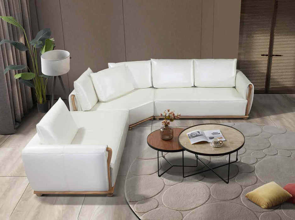European Furniture - Skyline Sectional in Off White - 26661