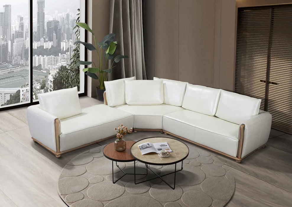 European Furniture - Skyline Sectional in Off White - 26661