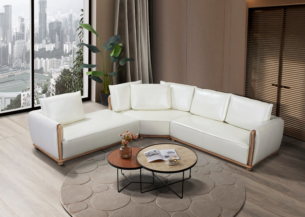 European Furniture - Skyline Sectional in Off White - 26661 - GreatFurnitureDeal
