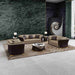 European Furniture - Vogue Loveseat in Beige-Chocolate - 27990-L - GreatFurnitureDeal