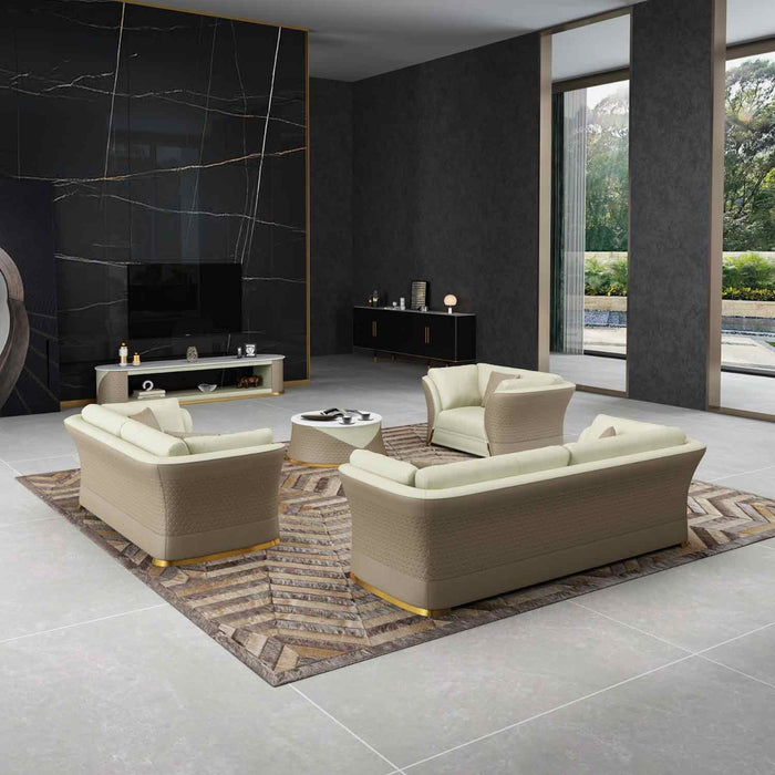 European Furniture - Vogue Loveseat in Taupe-Beige - 27991-L - GreatFurnitureDeal