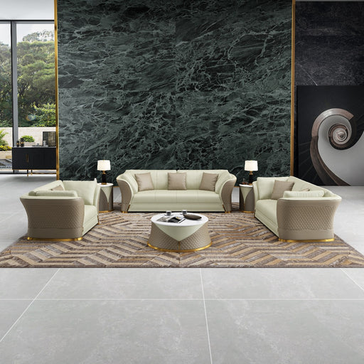 European Furniture - Vogue End Table in Taupe-Beige - 27991-ET - GreatFurnitureDeal
