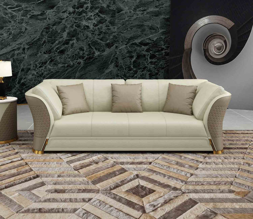 European Furniture - Vogue 2 Piece Living Room Set in Taupe-Beige - 27991-2SET - GreatFurnitureDeal