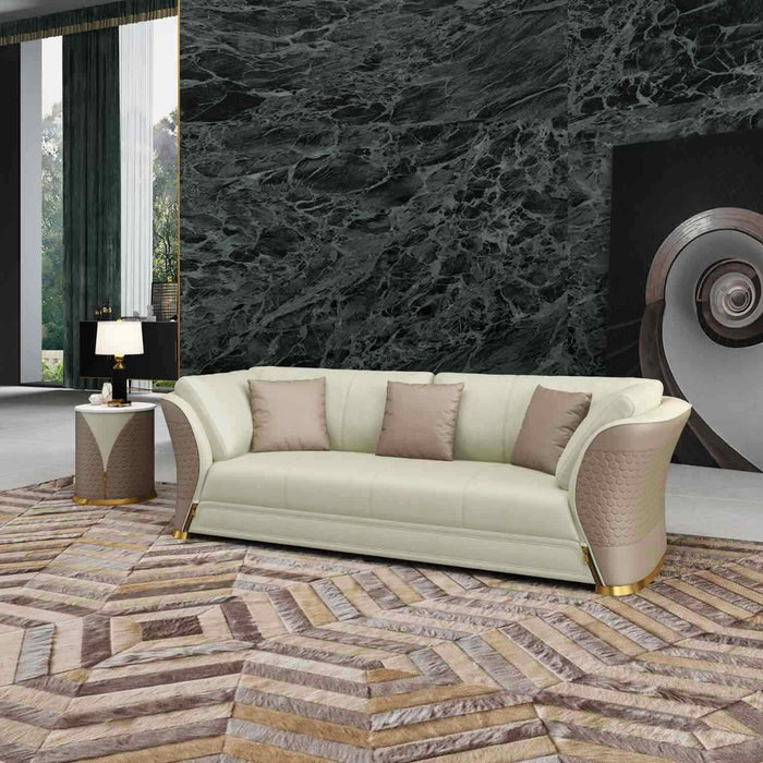 European Furniture - Vogue 2 Piece Living Room Set in Taupe-Beige - 27991-2SET - GreatFurnitureDeal