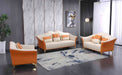 European Furniture - Winston 2 Piece Living Room Set in White-Orange - 29050-2SET - GreatFurnitureDeal