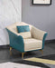 European Furniture - Winston 3 Piece Living Room Set in White-Blue - 29052-3SET - GreatFurnitureDeal