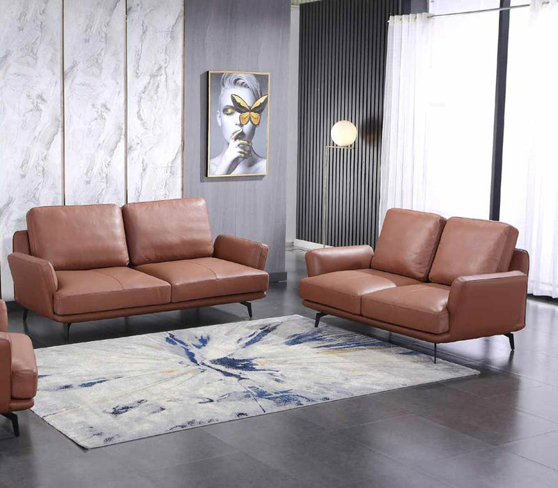 European Furniture - Tratto Loveseat in Russet Brown - 37455-L - GreatFurnitureDeal